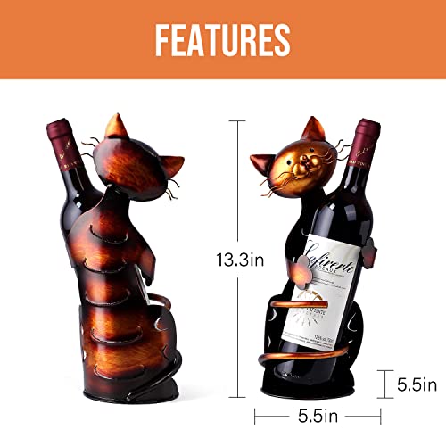 Cat Decor Wine Holder Wine Rack Wine Bottle Holder Wine Cat,Gift for Halloween and Christmas,Cat Gifts for Cat Lovers……… - view 2
