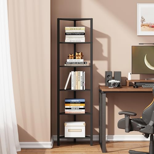 Corner Shelf, 6-Tier Corner Bookshelf for Small Space - view 4