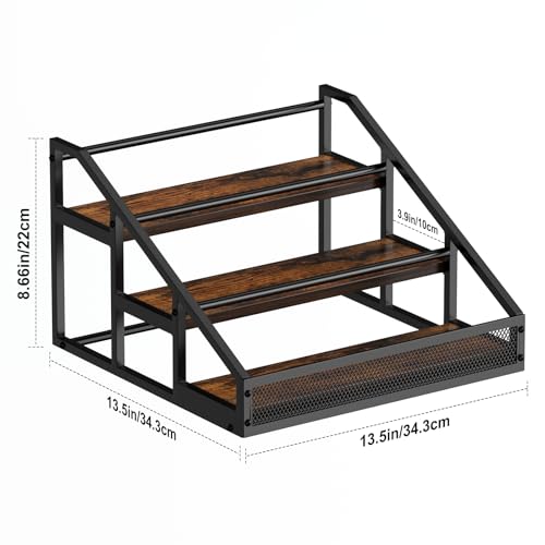 3-Tier Liquor Bottle Display Shelf, Countertop Wine Rack, Bar Shelf - view 3