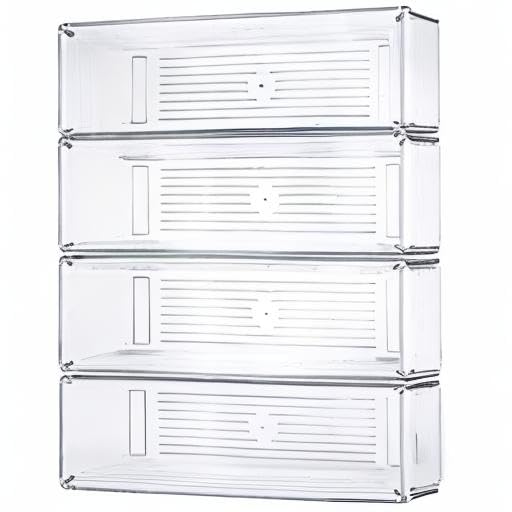 12 Pack Clear Drawer Organizers, 9 x 3 x 2 Inch Drawer Divider Storage Bins, Desk Storage Box Set for Kitchen Bedroom Bathroom Office Craft Supplies - view 7