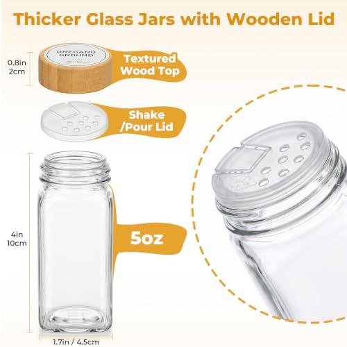 4-Tier Acrylic Spice Rack Organizer with 24 Glass Spice Jars - view 3