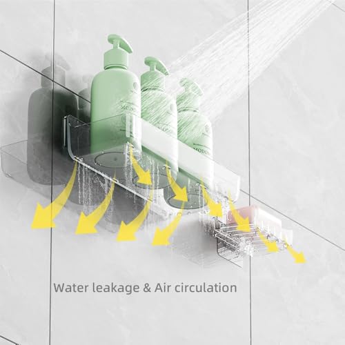 Crystal-Clear Shower Caddy with Soap Dish & Adhesive Pads, 2 Pack - view 3