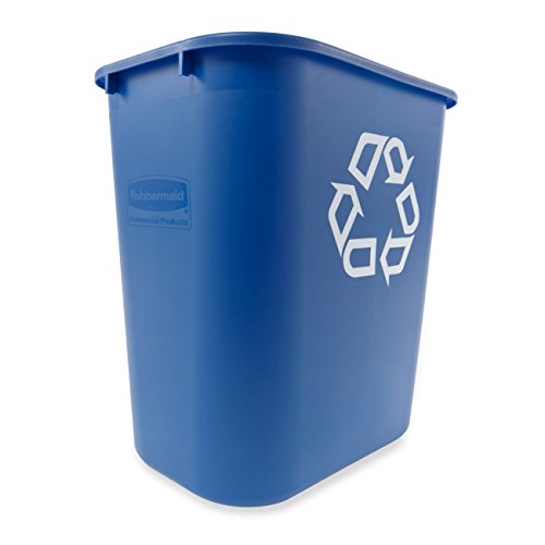 Wastebasket, Blue Recycle, 7-Gal, 4 Pack - view 2
