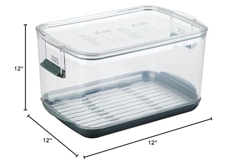 International Prepworks ProKeeper Food Fresh Produce Storage Container Set, 5- Piece, Clear Containers with Gray Sealed Tight Lids - view 5