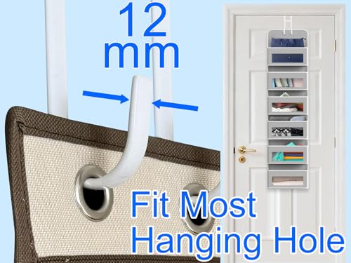 Double Over Door Steel Hooks 2 Pack Fit 1-3/8" Door 5.5" White - view 3
