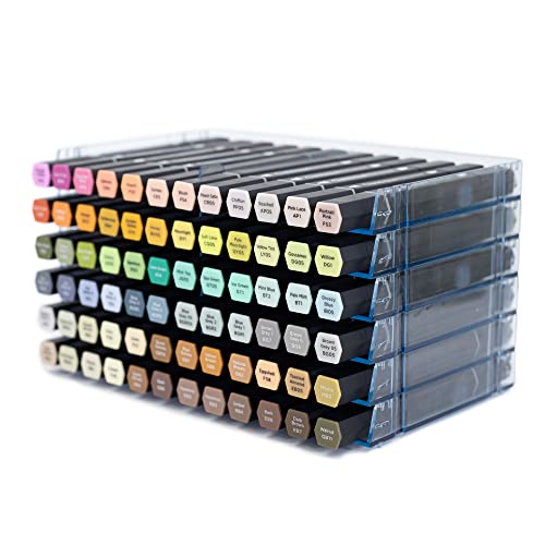 Crafter's Companion - Universal Marker Storage System Modular System for 72 Pens (4 Trays) - Clear, 6 Count (Pack of 1)
