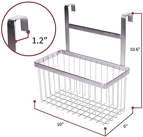 Over The Bathroom Shower Door Caddy Hanging Storage Organizer Baskets, Bathroom Over the Door Shower Caddy for Shampoo, Conditioner, Soap,2PCS - view 2