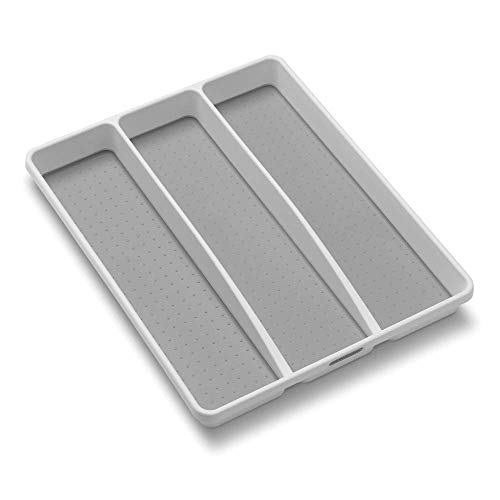 Classic 3 Compartment Utensil Tray, White