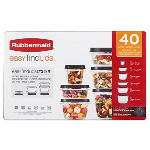 Easy Find Lids Food Storage Containers, Black, 20 Set (2093273) - view 3
