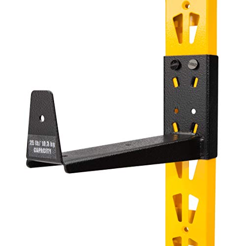 DEWALT 3-Piece Wall Mount Cantilever Wood and Lumber Storage Rack for Workshop Shelving, Multi-Depth Storage, Supports a Total of 273 lbs. - view 2