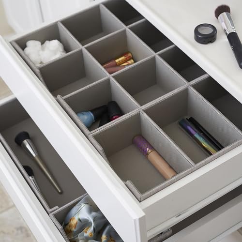 Grey 725-1 Deep Drawer Organizer Box for Storage | 12 in x 4 in x 3.13, Silver - view 3