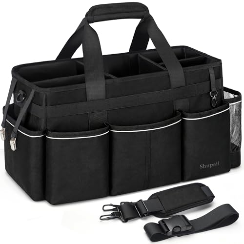 Wearable Cleaning Caddy Bag, Cleaning Caddy Supplies Organizer with Handles for Cleaners & Housekeeper, Under Sink & Car Cleaning Tool Organizers Bag with Adjustable Shoulder Strap&Waist Belt - view 8