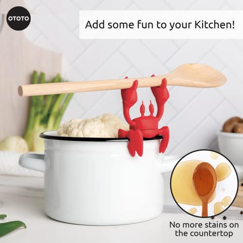 Red the Crab Silicone Utensil Rest & The Original Nessie Ladle - Soup Ladle, Funny Kitchen Gadget (Bundle of 2) - view 7