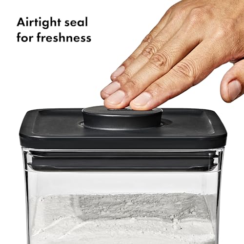 Good Grips POP Container — Rectangle Medium — 2.7 Qt / 2.6 L — Matte Black, Organization and Storage Solution - view 3