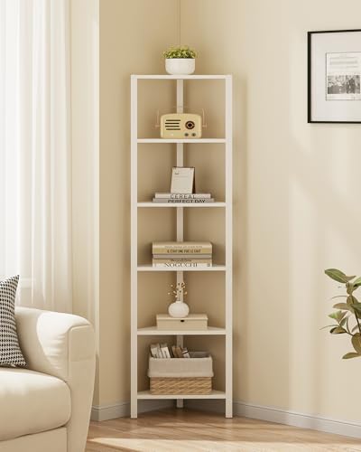 6-Tier Corner Bookshelf, Corner Shelf for Small Space - view 5