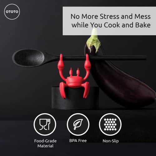Red the Crab Silicone Utensil Rest and Fun Guy Fridge Deodorizer - Bundle of 2 Fun Kitchen Gadgets - view 2