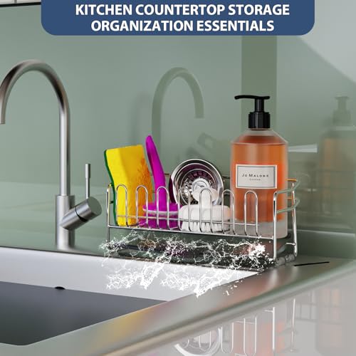 304 Stainless Steel Sponge Holder for Kitchen Sink(8.27x2.95x3.43) - view 4