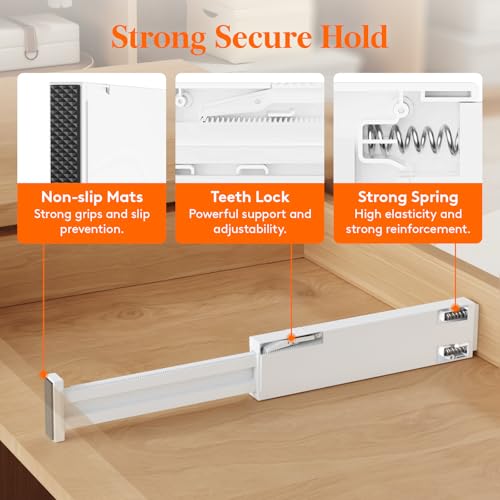 2.36" Upgrade Kitchen Drawer Dividers, Adjustable Drawer Organizer - view 5