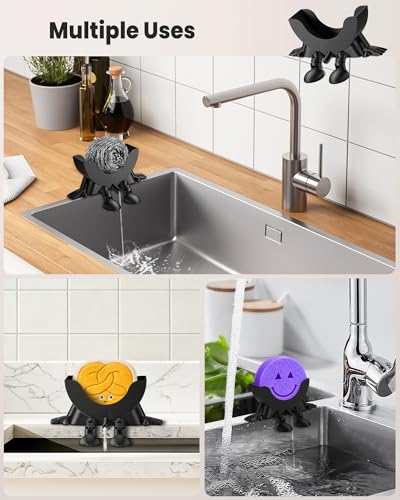 3D Printed Sponge Holder for Kitchen, Suitable for Scrub Daddy Holder，Funny Sponge Holder, Drainable Scrub Stand Sponge Caddy, Cute Drying Rack Accessories for Kitchen Sink - view 4