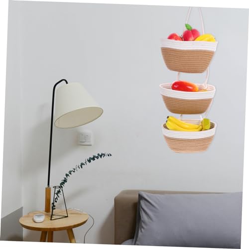 Cotton Rope Wall Hanging Large Capacity Organizer, Storage Basket - view 4