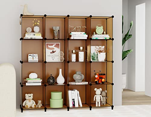 Closet Organizers and Storage, 9 Cube Storage Organizer, Brown - view 3