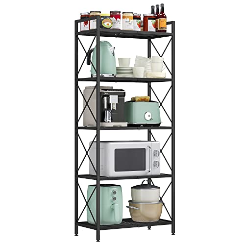 5-Tier Steel Storage Rack, Shelving Unit with X Side Frames