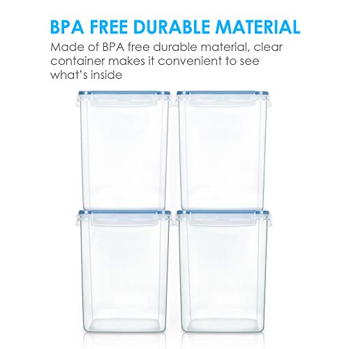 5.2L Flour Sugar Storage Containers, 4 PCS, Blue - view 3