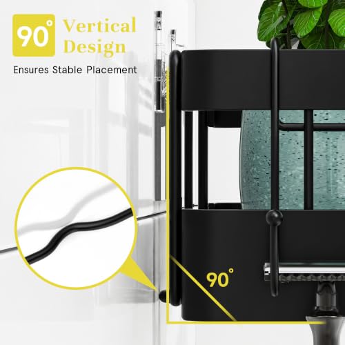 Heavy-Duty Adhesive Shower Caddy, Black Organizer - view 5