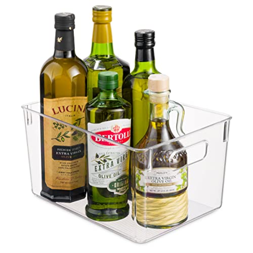 Pack Of 4 Plastic Kitchen Organization Pantry Storage Bins - Fridge Organizer Household Food Baskets for Countertops, Cabinets, Refrigerator, Freezer, Bedrooms, Bathrooms - view 5