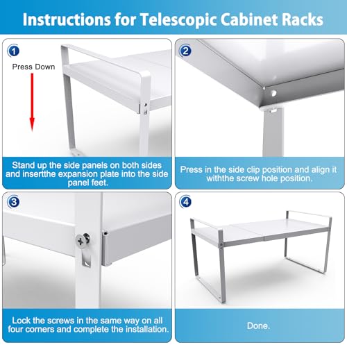 Expandable Shelf for Cabinet, 11" Deep Kitchen Cabinet Organizer, 1 Pack - view 6