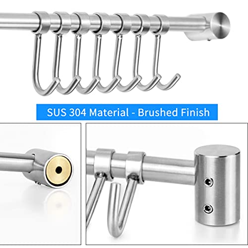 Kitchen Utensil Rack 2PCS, 15.6” Pot & Pan Hanging Rack Wall Mount - view 2