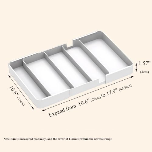 2 Pack Shallow Desk Drawer Organizer 1.73" Modular Expandable Tray - view 2