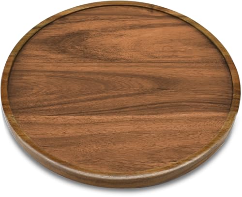 9" Acacia Wood Lazy Susan Organizer Kitchen Turntable for Cabinet Pantry Table Organization,2 Pack - view 2