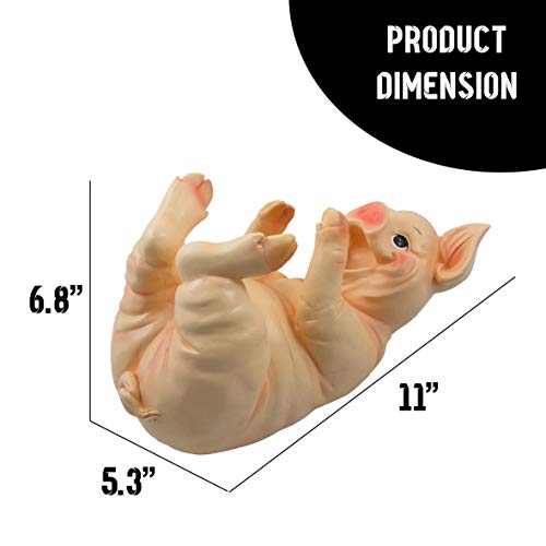 Drinking Pig Wine Bottle Holder Sculpture for Country Farm Bar and Kitchen Decor Tabletop Wine Stands & Racks and Decorative Collectible Statue Gifts for Farmers - view 2