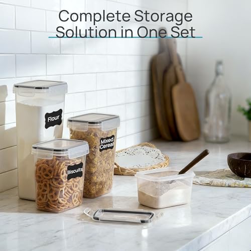 Airtight Food Storage Containers with Lids, 24 pcs, Black - view 5