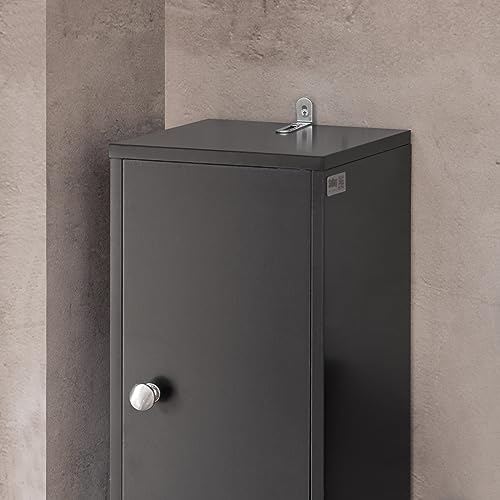 Narrow Bathroom Storage Cabinet, 7.8 x 7.8 x 70.8 in, Black - view 4