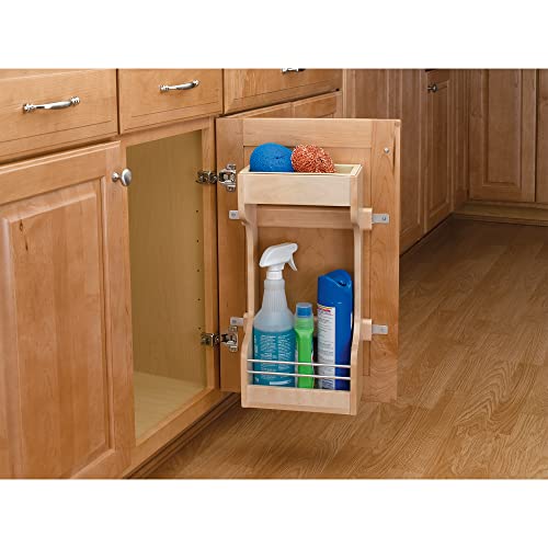 Dual Shelf Under Sink Organizer for Kitchen and Bathroom Cabinets, 42" Sink Base Vanity Storage, Inside Door Mount, Maple Wood, 4SBSU-21 - view 2