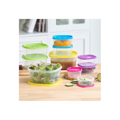 Food Storage Containers Set for Meal Prep - Airtight Kitchen Organization System, 20-Piece Set, 4"H x 7.5"W x 15"D