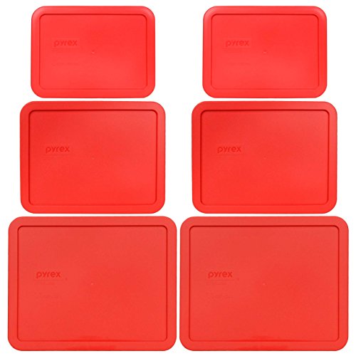 (2) 7212-PC, (2) 7211-PC & (2) 7210-PC Red Lids - Made in USA