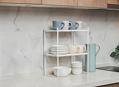 Cabinet Shelf Organizer, Pantry Shelf Rack, White 16.1x10.6x9.5 - view 6