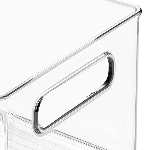 Deep Plastic Storage Organizer Container Bin, Game and Comic Organization for Cabinet, Cupboard, Playroom, Shelves, or Closet - Holds Video Games, Tablets, DVDs, Ligne Collection, Clear - view 3