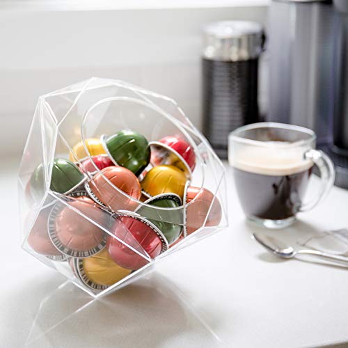 Nespresso Vertuoline Compatible Hexagon Plexiglass Capsule Pod Holder, Clear Dispenser, Storage Solution for Nespresso Machines and Keurig K-Cups - Fits 40 Capsules - view 5