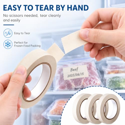 14 Pcs Freezer Tape Kit with Dispenser, Labels, Markers, White - view 5