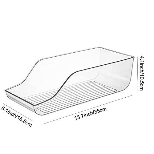 2Pcs Soda Can Organizer for Refrigerator, Refridge Organization and Storage, Canned Goods Organizer for Pantry, Produce Containers for Fridge, Clear Plastic Fruit Storage Containers for Fridge - view 2