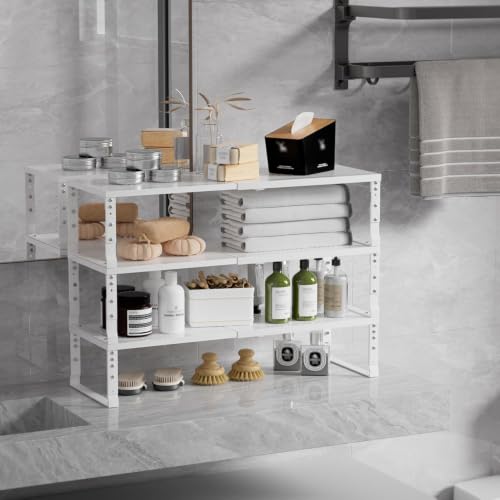 Expandable Spice Rack & Kitchen Cabinet Organizer - Stackable, Adjustable Shelves for Cabinets, Countertops, Cupboards & Pantries(1 Pack/Medium/White) - view 5