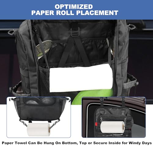 Hanging Camp Kitchen Organizer Bag Storage with Paper Towel Holder - view 5