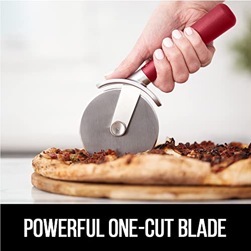 Swivel Vegetable Peeler and Pizza Cutter Wheel, Peeler is Dishwasher Safe,Pizza Cutter is Rust Resistant, Both in Red Color, 2 Item Bundle - view 6