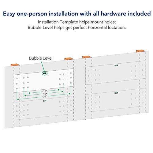 4-Pack 24-inch-by-72-inch Wall Shelf Garage Storage Rack Wall Mounted Floating Shelves 2x6 ft,White, Classic Series - view 7