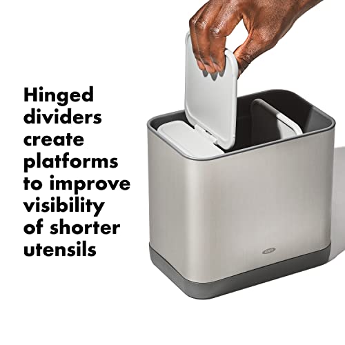 Good Grips Adjustable Stainless Steel Organizer, Large Utensil Holder - view 3