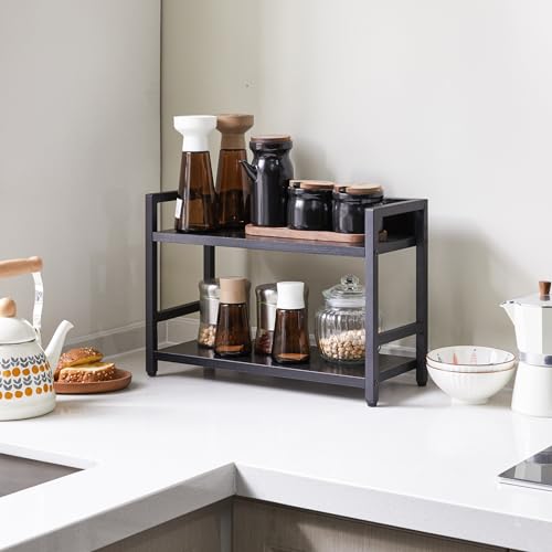 2-Tier Spice Rack,Kitchen Countertop Organizer,Black TLJ002B - view 6